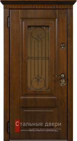 Стальная дверь Дверь с стеклом №13 с отделкой МДФ ПВХ