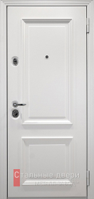 Стальная дверь Белая дверь с накладками МДФ №15 с отделкой МДФ ПВХ