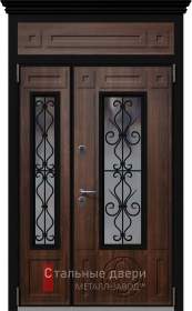 Стальная дверь Дверь с терморазрывом с ковкой в дом №4 с отделкой МДФ ПВХ