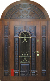 Стальная дверь Арочная дверь №3 с отделкой Массив дуба