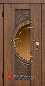 Стальная дверь Дверь с стеклом №10 с отделкой МДФ ПВХ